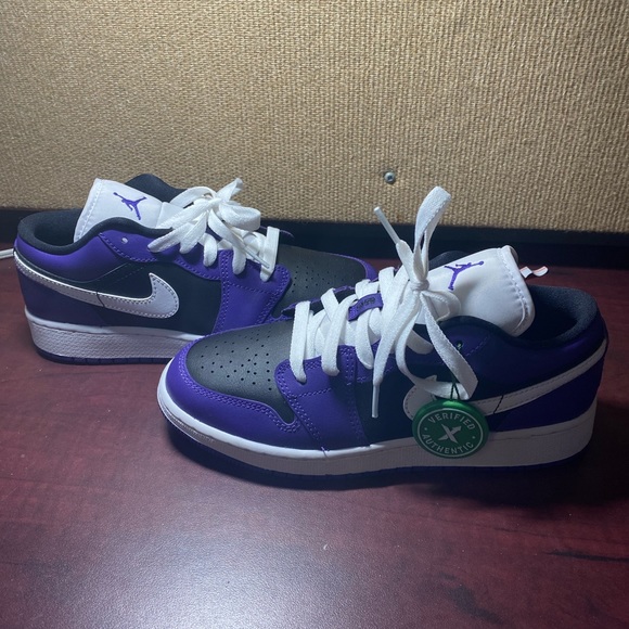 Never worn Air Jordan 1 Lows Purple. Please message if interested. - Picture 1 of 5